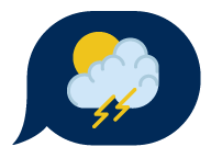Bad weather arrangement icon